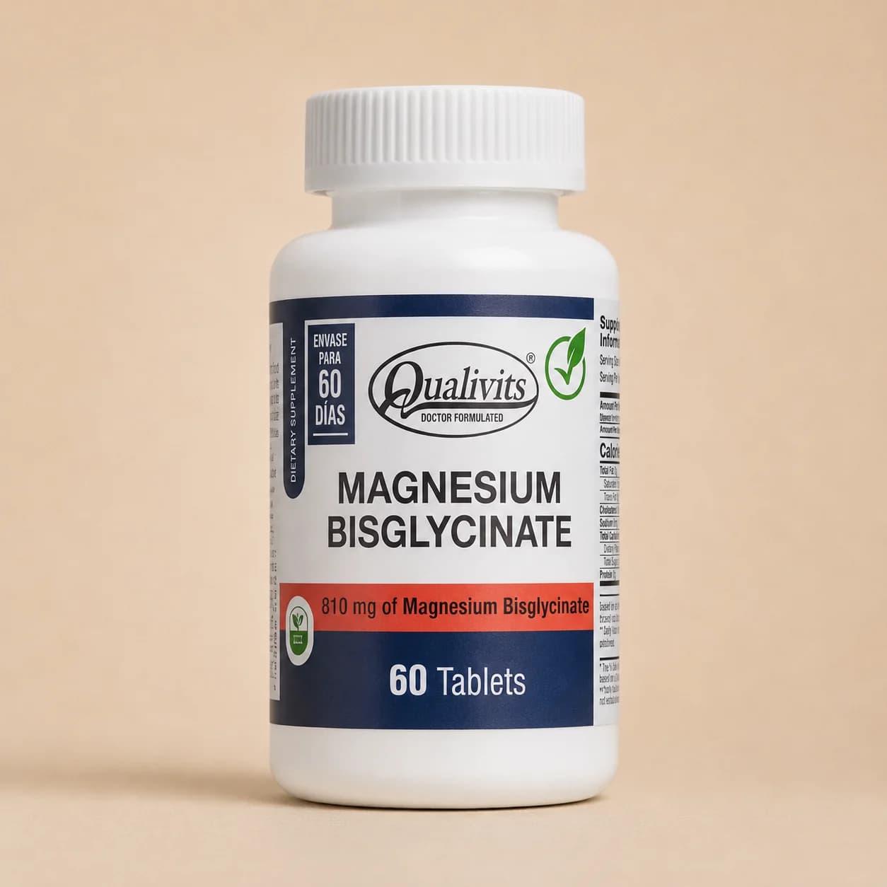 Bisglicinato de Magnesio 810mg 60 tabletas