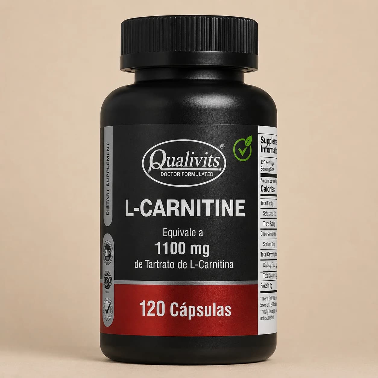 L-Carnitine 1100mg 120 cápsulas